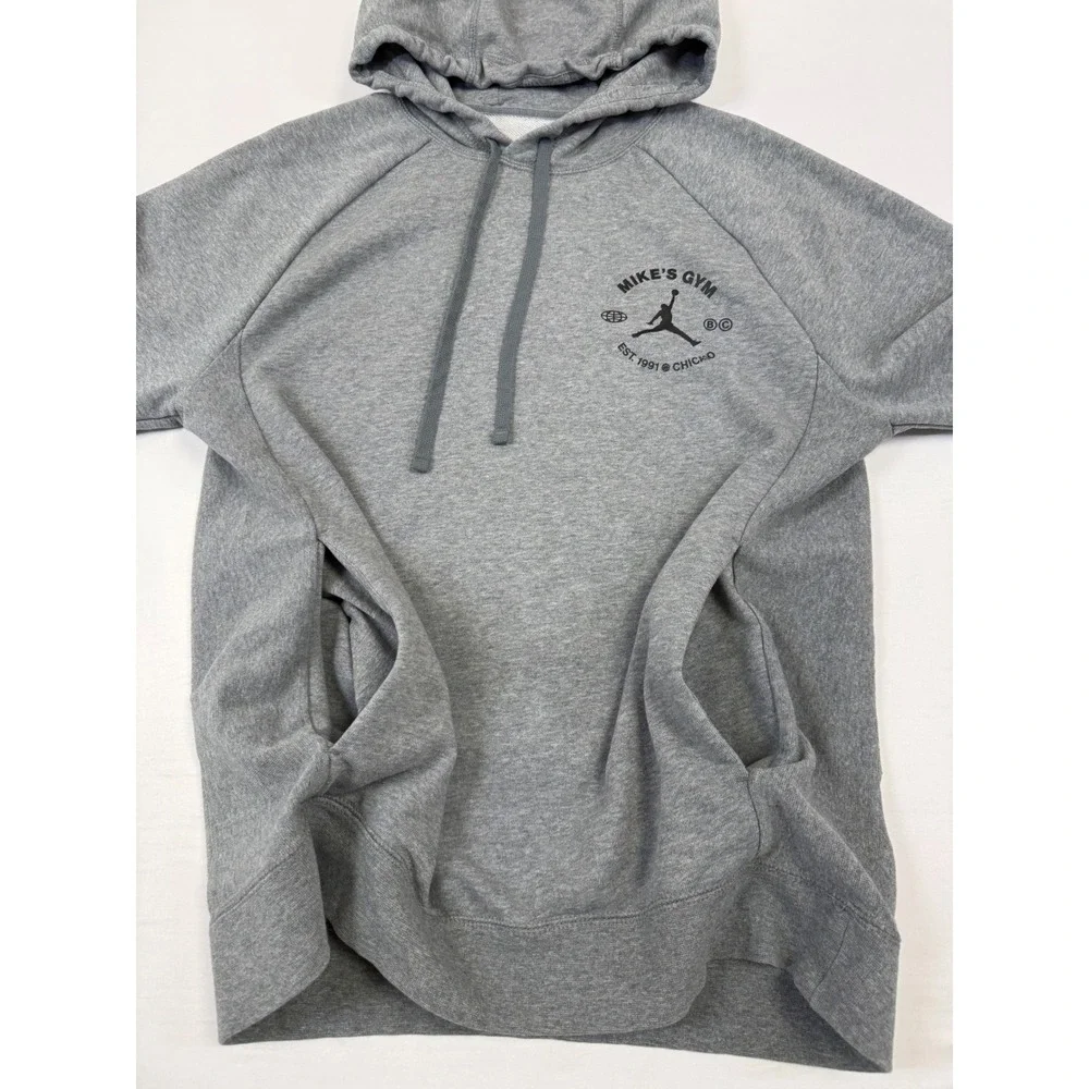 Jordan Men's Mikes Gym‎ Breakfast Club Dri-FIT Graphic Hoodie Gray Size Medium